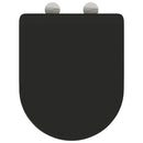 vidaXL Gyorsan Levehető WC Ülőke Fekete 44 x 36.4 x 3.4 cm Duroplast