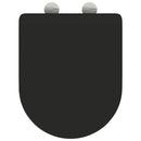 vidaXL WC ülőke Fekete 47 x 36 x 3,4 cm Duroplast