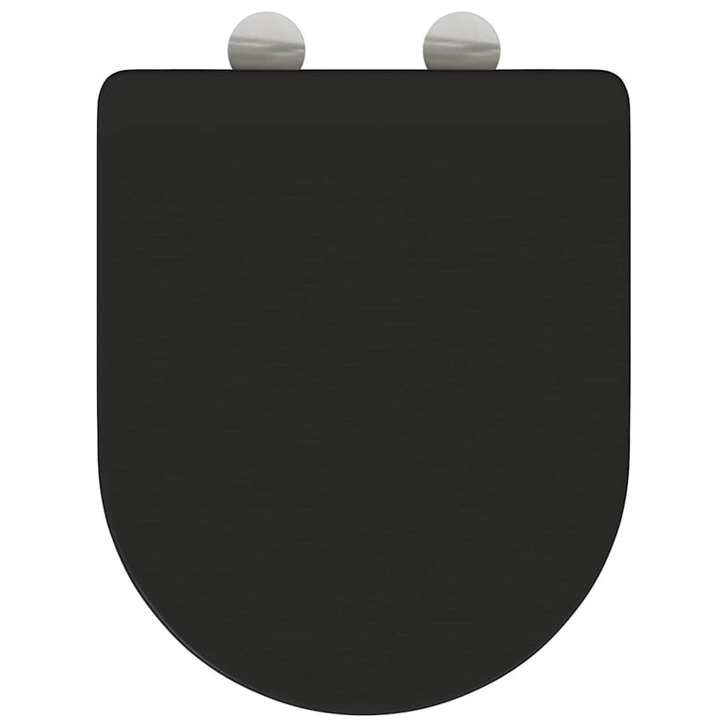 vidaXL Gyorsan Levehető WC Ülőke Fekete 44 x 36.4 x 3.4 cm Duroplast