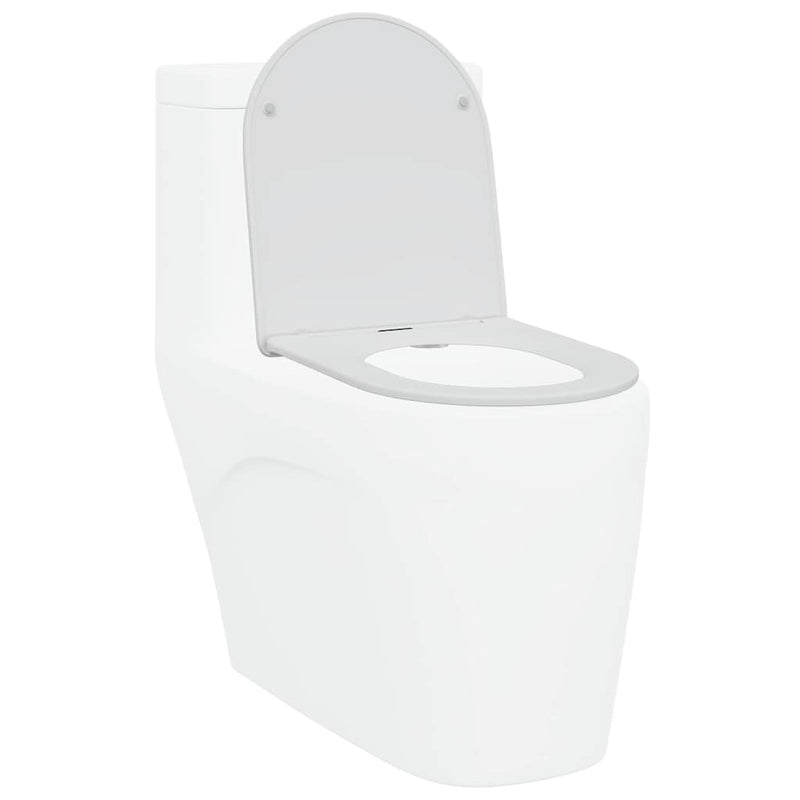 vidaXL Gyorsan Levehető WC Ülőke Fehér 44 x 36.4 x 3.4 cm Duroplast