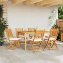 vidaXL Összecsukható szék 6 pcs Fehér 49 x 57.5 x 92cm Tömör akácfa