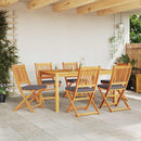vidaXL Összecsukható szék 6 pcs Szürke 49 x 57.5 x 92cm Tömör akácfa