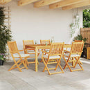 vidaXL Összecsukható szék 6 pcs Fehér 49 x 57.5 x 92cm Tömör akácfa