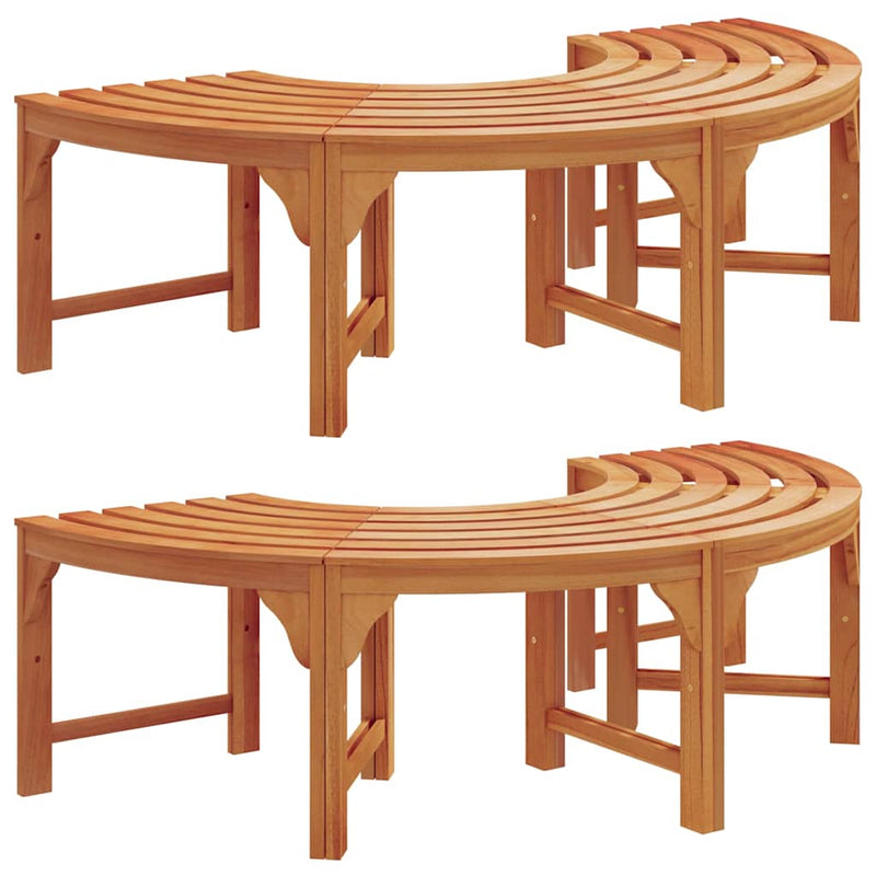 vidaXL Fa pad 2 pcs Barna 160 x 160 x 45cm Tömör eukaliptusz fa