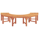 vidaXL Fa pad 2 pcs Természetes 160 x 80 x 45cm Tömör Eukaliptusz Fa