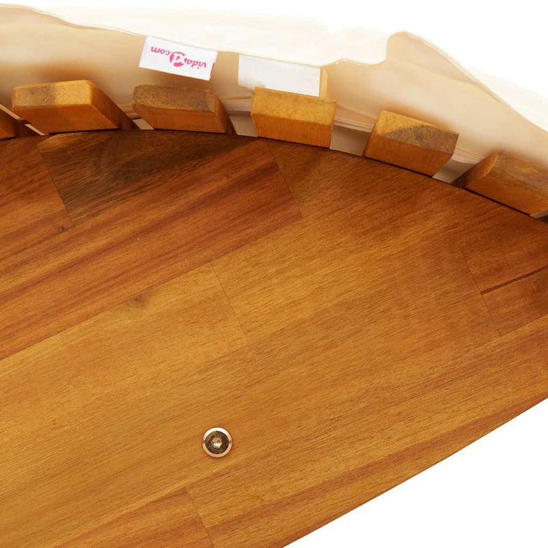 vidaXL Napozó párnával 2 pcs Barna 60 x 154 x 74cm Tömör akácfa