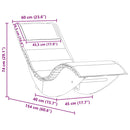 vidaXL Napozó párnával 2 pcs Barna 60 x 154 x 74cm Tömör akácfa