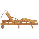 vidaXL Napozó párnával 2 pcs Tópszínű 200 x 67 x 84cm Tömör akácfa