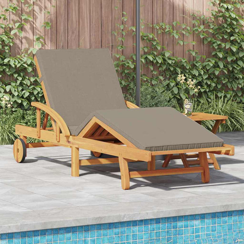 vidaXL Napozó párnával 2 pcs Tópszínű 40 x 40 x 40cm Tömör akácfa