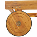 vidaXL Napozó párnával 3 pcs Tópszínű 40 x 40 x 40cm Tömör akácfa