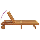 vidaXL Napozó párnával 2-személy Barna 125 x 200 x 84cm Tömör akácfa