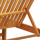 vidaXL Napozó párnával 2-személy Barna 125 x 200 x 84cm Tömör akácfa