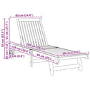 vidaXL 2 db tömör akácfa napozóágy