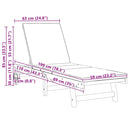 vidaXL Napozó párnával 2 pcs Barna 63 x 199 x 85cm Tömör akácfa