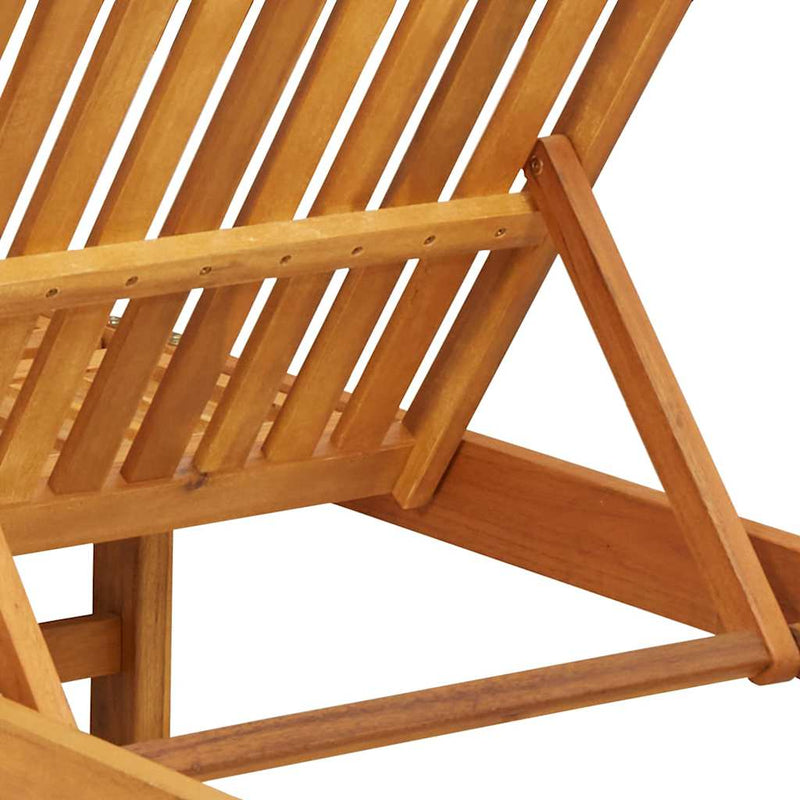 vidaXL Napozó párnával 2 pcs Barna 40 x 40 x 40cm Tömör akácfa