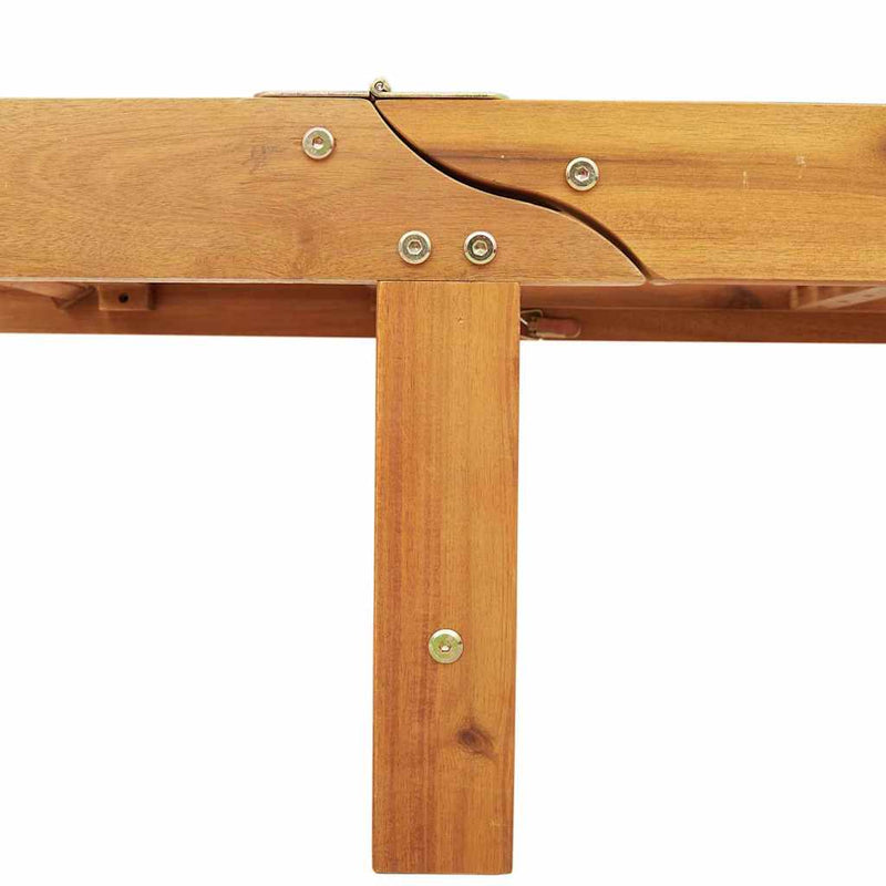 vidaXL Napozó párnával 2 pcs Barna 40 x 40 x 40cm Tömör akácfa