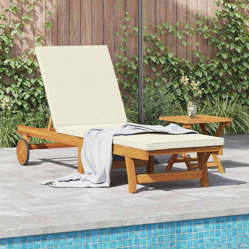 vidaXL Napozó párnával 2 pcs Barna 40 x 40 x 40cm Tömör akácfa
