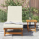 vidaXL Napozó párnával 2 pcs Barna 40 x 40 x 40cm Tömör akácfa