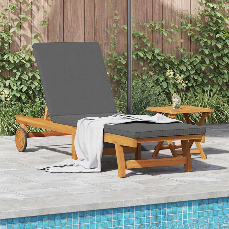 vidaXL Napozó párnával 2 pcs Barna 40 x 40 x 40cm Tömör akácfa