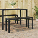 vidaXL Kerti pad Fekete 100 x 28 x 45 cm Acél