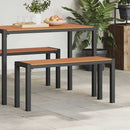vidaXL Kerti pad Barna 100 x 28 x 45 cm Acél