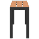 vidaXL Kerti pad Barna 100 x 28 x 45 cm Acél