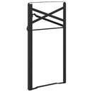vidaXL Sörasztal láb 2 pcs Fekete 39 x 3 x 75 cm Porszórt acél