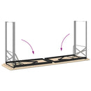 vidaXL Sörasztal láb 2 pcs Fekete 39 x 3 x 75 cm Porszórt acél