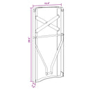 vidaXL Sörasztal láb 2 pcs Fekete 39 x 3 x 75 cm Porszórt acél