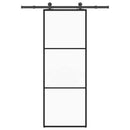 vidaXL ESG üveg és alumínium tolóajtó fémszerelvény-szettel 76x205 cm