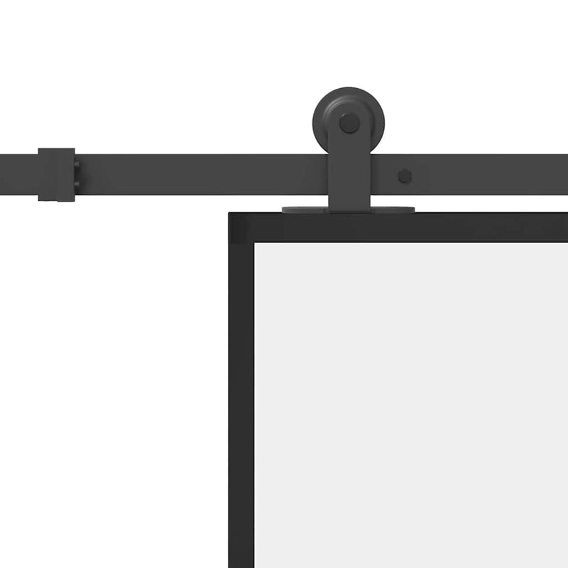 vidaXL ESG üveg és alumínium tolóajtó fémszerelvény-szettel 76x205 cm