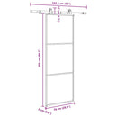 vidaXL ESG üveg és alumínium tolóajtó fémszerelvény-szettel 76x205 cm