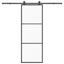 vidaXL ESG üveg és alumínium tolóajtó fémszerelvény-szettel 76x205 cm