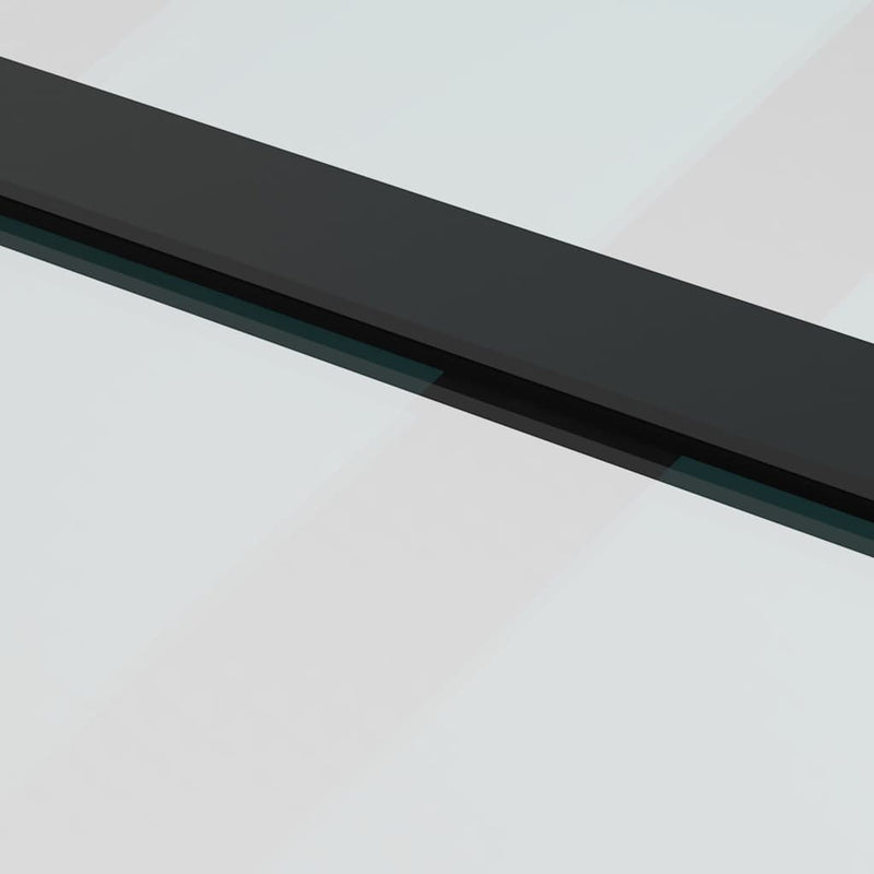 vidaXL ESG üveg és alumínium tolóajtó fémszerelvény-szettel 90x205 cm