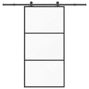 vidaXL tolóajtó vasalatokkal 102x205 cm ESG üveg&alumínium