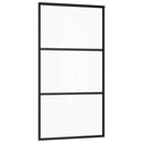 vidaXL tolóajtó vasalatokkal 102x205 cm ESG üveg&alumínium