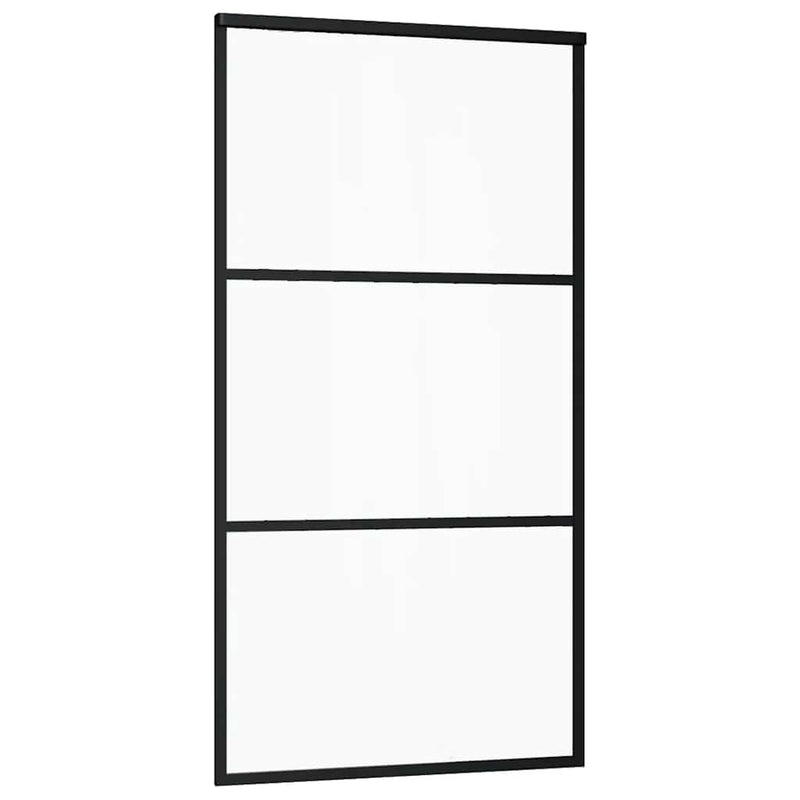 vidaXL tolóajtó vasalatokkal 102x205 cm ESG üveg&alumínium