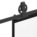 vidaXL tolóajtó vasalatokkal 102x205 cm ESG üveg&alumínium