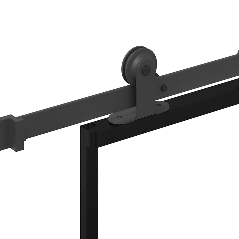 vidaXL ESG üveg és alumínium tolóajtó fémszerelvény-szettel 90x205 cm