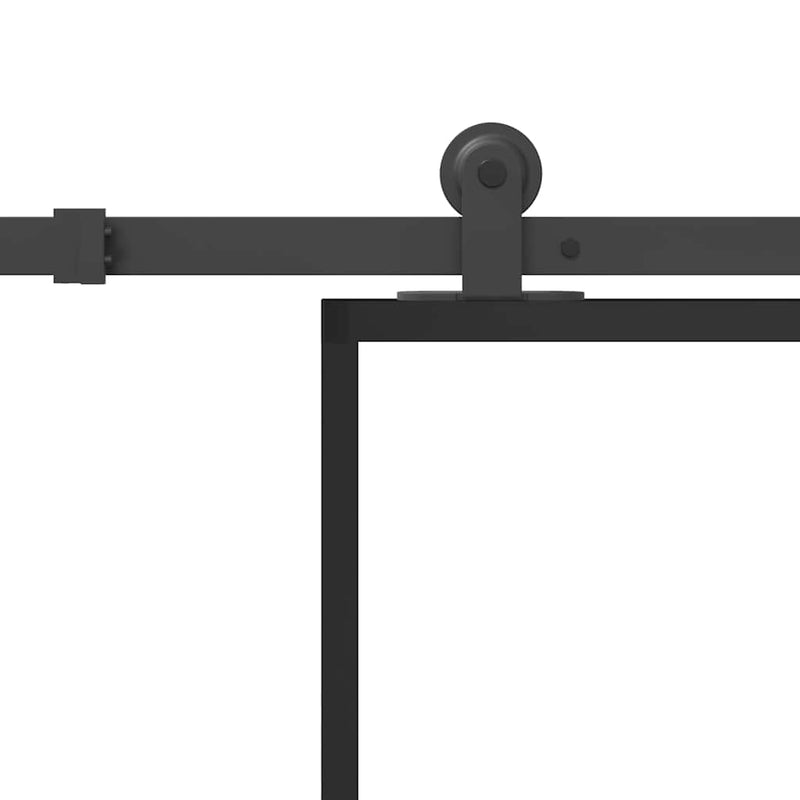 vidaXL ESG üveg és alumínium tolóajtó fémszerelvény-szettel 90x205 cm