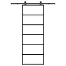 vidaXL ESG üveg és alumínium tolóajtó fémszerelvény-szettel 76x205 cm