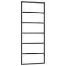 vidaXL ESG üveg és alumínium tolóajtó fémszerelvény-szettel 76x205 cm