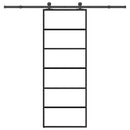 vidaXL ESG üveg és alumínium tolóajtó fémszerelvény-szettel 76x205 cm
