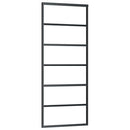 vidaXL ESG üveg és alumínium tolóajtó fémszerelvény-szettel 76x205 cm