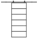 vidaXL ESG üveg és alumínium tolóajtó fémszerelvény-szettel 90x205 cm