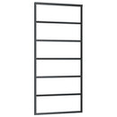 vidaXL ESG üveg és alumínium tolóajtó fémszerelvény-szettel 90x205 cm