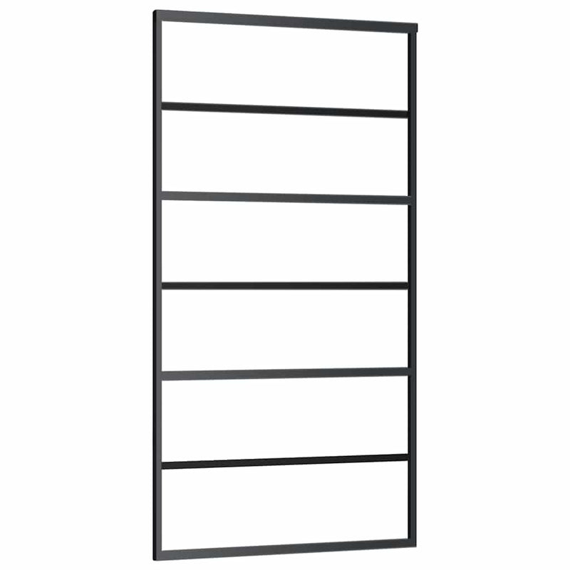 vidaXL tolóajtó vasalatokkal 102x205 cm ESG üveg&alumínium