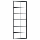 vidaXL ESG üveg és alumínium tolóajtó fémszerelvény-szettel 76x205 cm