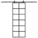 vidaXL ESG üveg és alumínium tolóajtó fémszerelvény-szettel 76x205 cm