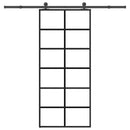 vidaXL ESG üveg és alumínium tolóajtó fémszerelvény-szettel 90x205 cm